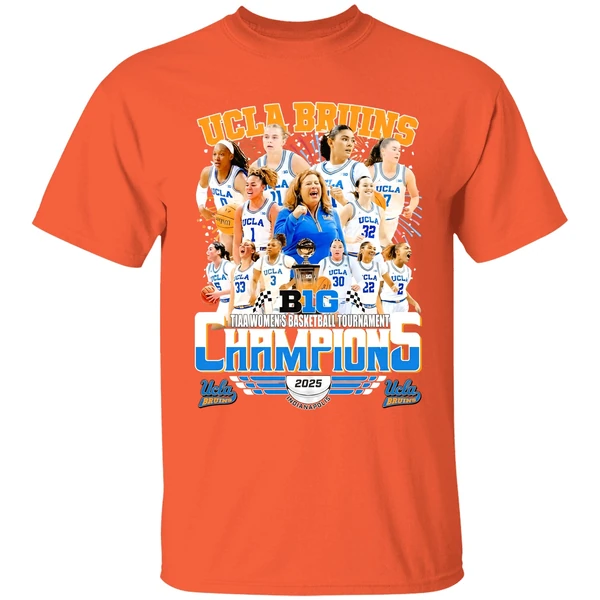 Ucla Bruins B1g Tiaa Womens Basketball Tournament Champions 2025 Shirt - Image 6