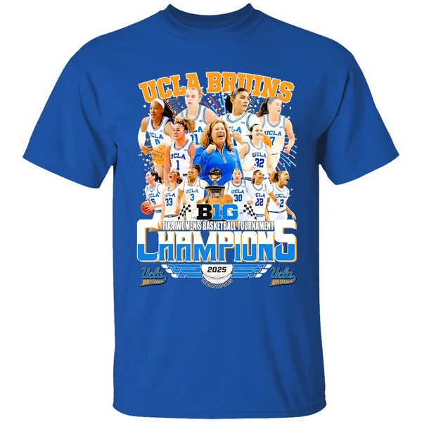 Ucla Bruins B1g Tiaa Womens Basketball Tournament Champions 2025 Shirt - Image 8