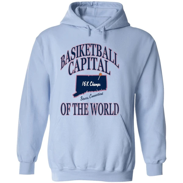 Uconn Huskies Basketball Capital Of The World 16x Champs Storrs Connecticut State Hoodie - Image 4