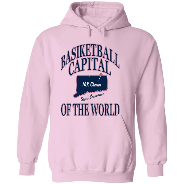 Uconn Huskies Basketball Capital Of The World 16x Champs Storrs Connecticut State Hoodie - Image 5