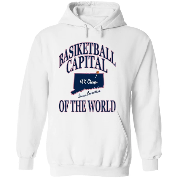 Uconn Huskies Basketball Capital Of The World 16x Champs Storrs Connecticut State Hoodie - Image 8