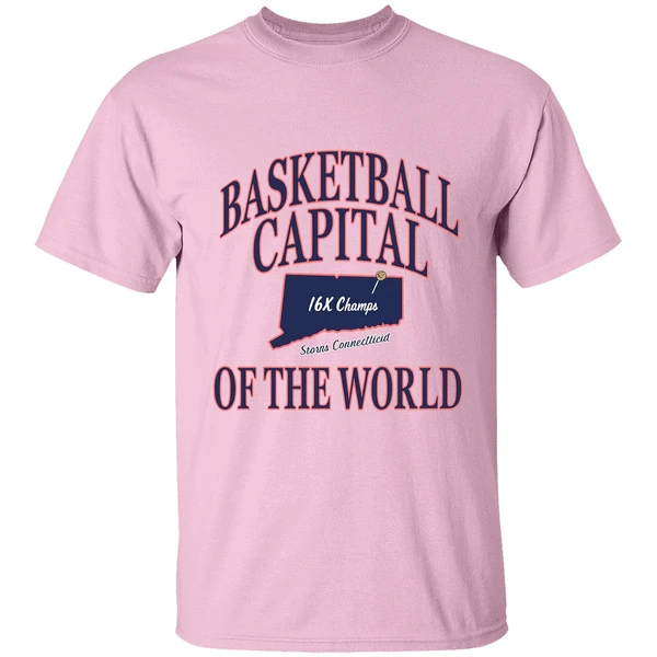 Uconn Huskies Basketball Capital Of The World 16x Champs Storrs Connecticut State Shirt - Image 2
