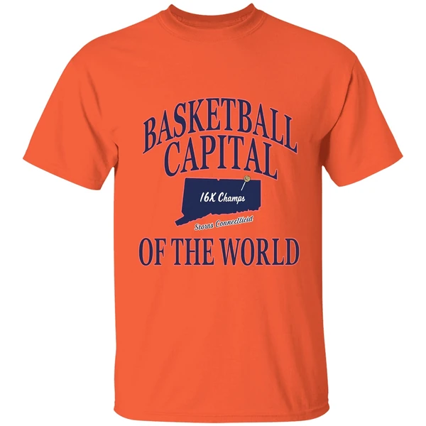 Uconn Huskies Basketball Capital Of The World 16x Champs Storrs Connecticut State Shirt - Image 5