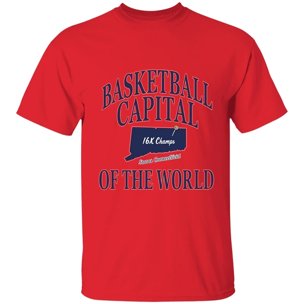 Uconn Huskies Basketball Capital Of The World 16x Champs Storrs Connecticut State Shirt - Image 6