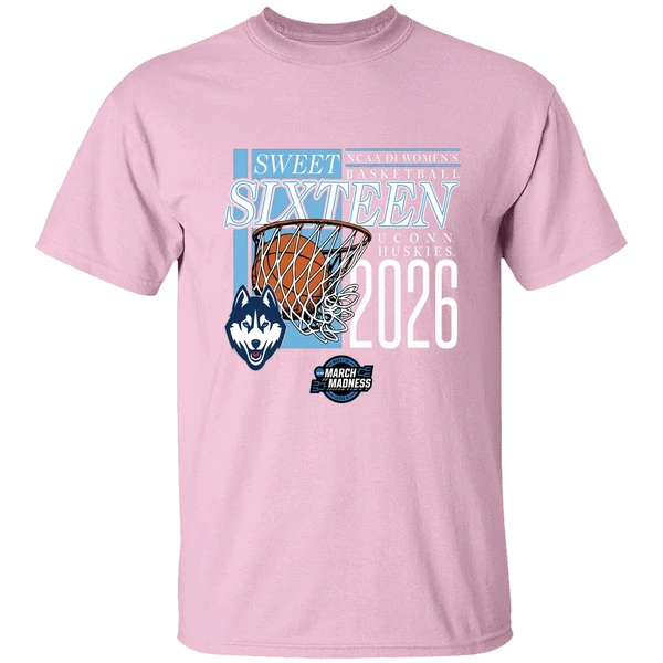 uconn huskies sweet sixteen 2026 ncaa d1 womens basketball march madness shirt lightpink