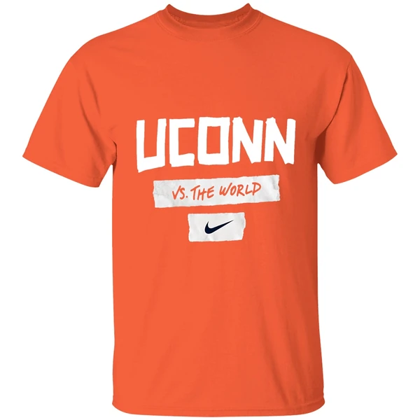 uconn huskies the world shirt orange