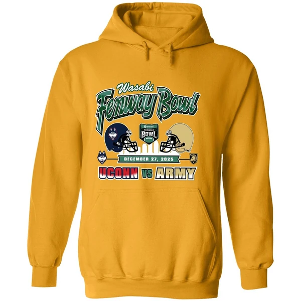Uconn Huskies Vs Army Black Knights 2025 Wasabi Fenway Bowl H2h Hoodie