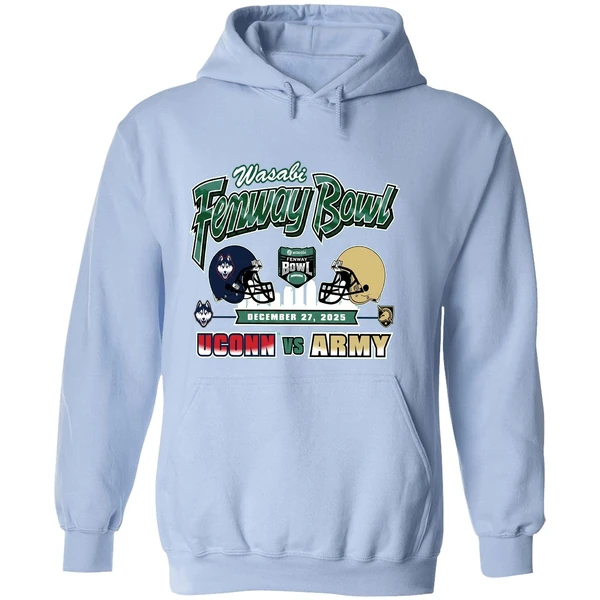 Uconn Huskies Vs Army Black Knights 2025 Wasabi Fenway Bowl H2h Hoodie - Image 4