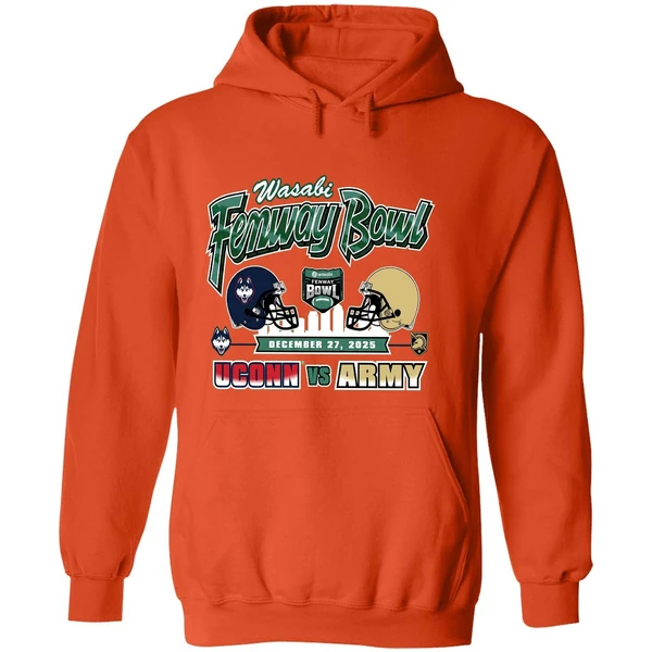 Uconn Huskies Vs Army Black Knights 2025 Wasabi Fenway Bowl H2h Hoodie - Image 6