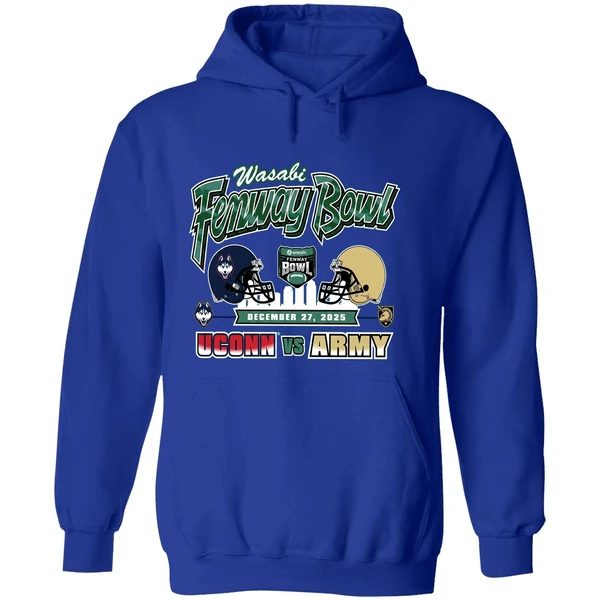 Uconn Huskies Vs Army Black Knights 2025 Wasabi Fenway Bowl H2h Hoodie - Image 7