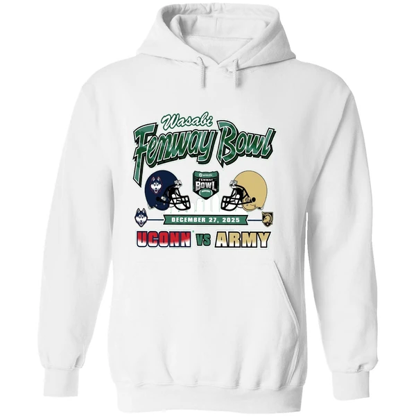 Uconn Huskies Vs Army Black Knights 2025 Wasabi Fenway Bowl H2h Hoodie - Image 8