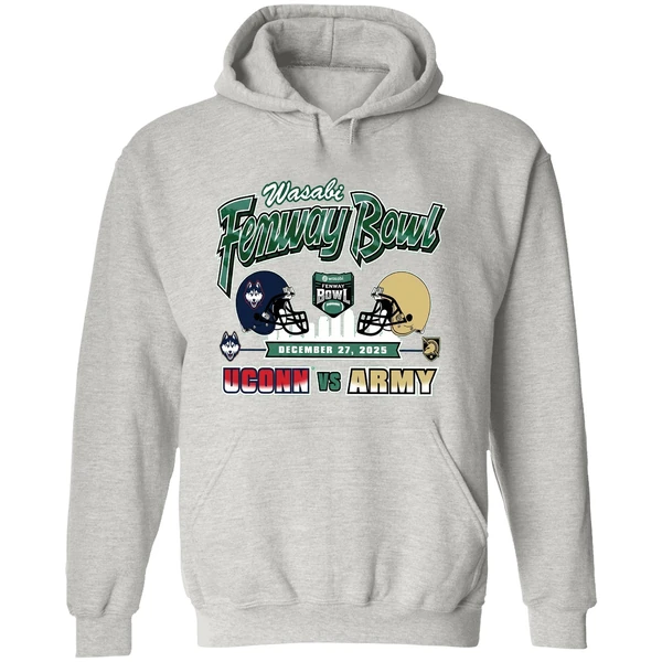 Uconn Huskies Vs Army Black Knights 2025 Wasabi Fenway Bowl H2h Hoodie - Image 9