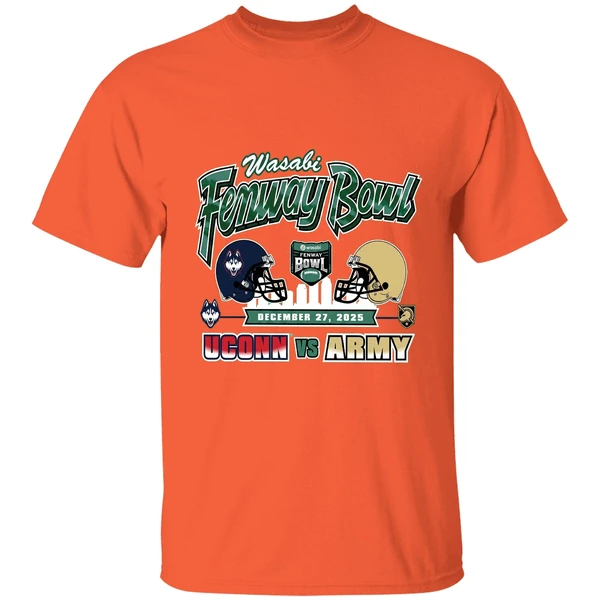 Uconn Huskies Vs Army Black Knights 2025 Wasabi Fenway Bowl H2h Shirt - Image 6