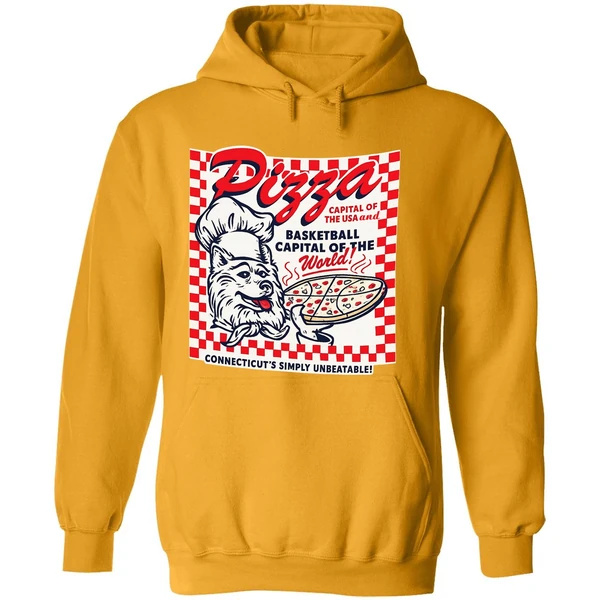 Uconn Pizza Basketball Capital Of The World Hoodie