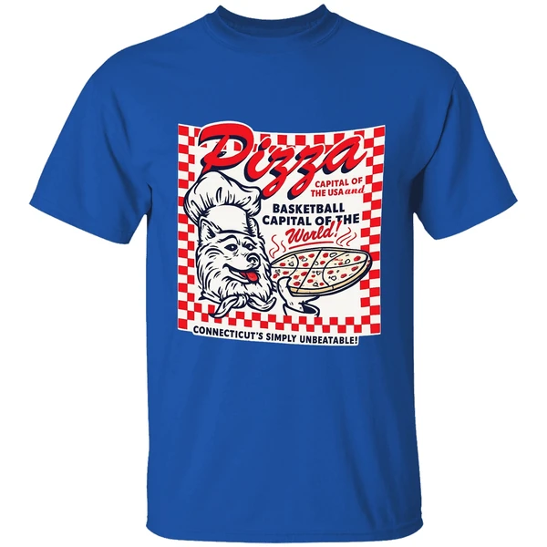 uconn pizza basketball capital of the world shirt royalblue