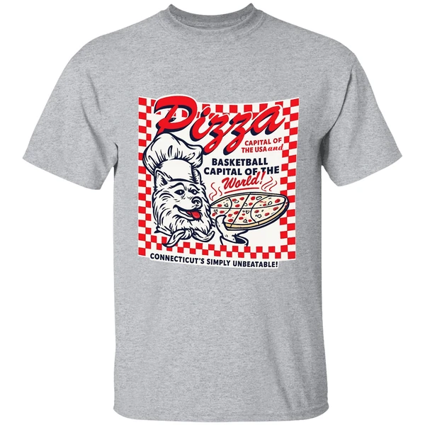 uconn pizza basketball capital of the world shirt sportgrey