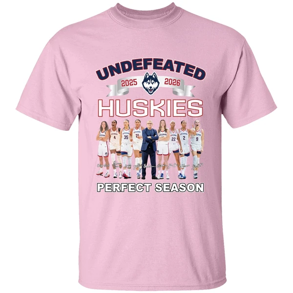 uconn womens basketball undefeated 2025 26 perfect season shirt lightpink