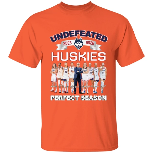 uconn womens basketball undefeated 2025 26 perfect season shirt orange
