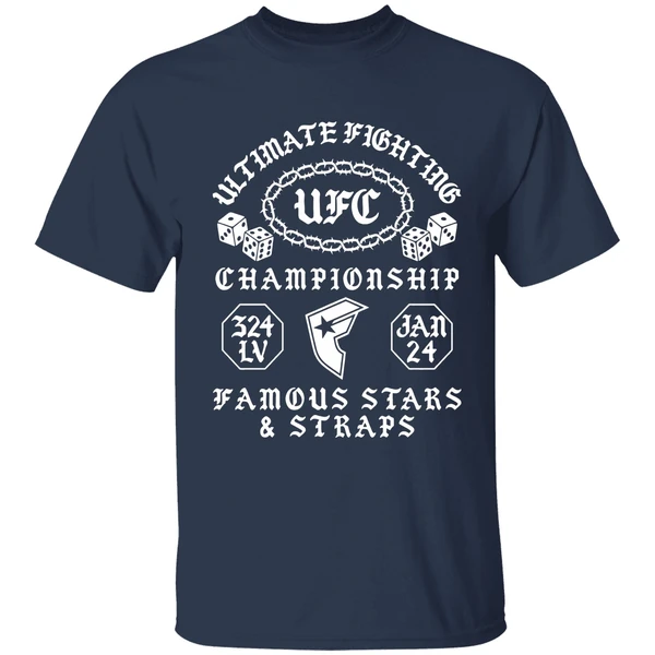 ufc 324 famous stars and straps shirt navy