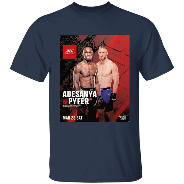 ufc fight night adesanya vs pyfer middleweight bout march 28 2026 shirt navy