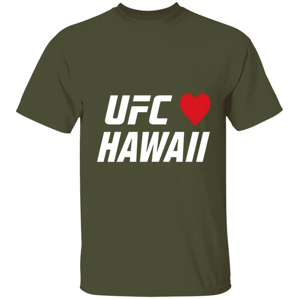 ufc heart hawaii charity shirt militarygreen