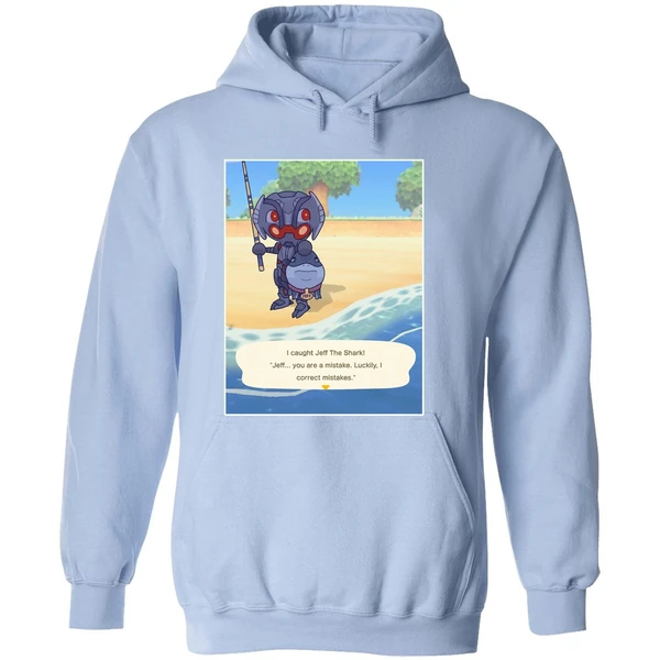 Ultron Marvel I Caught Jeff The Shark Jeff You Are A Mistake Luckily I Correct Mistakes Hoodie - Image 4