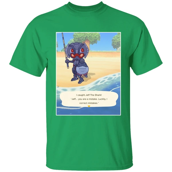Ultron Marvel I Caught Jeff The Shark Jeff You Are A Mistake Luckily I Correct Mistakes Shirt - Image 2