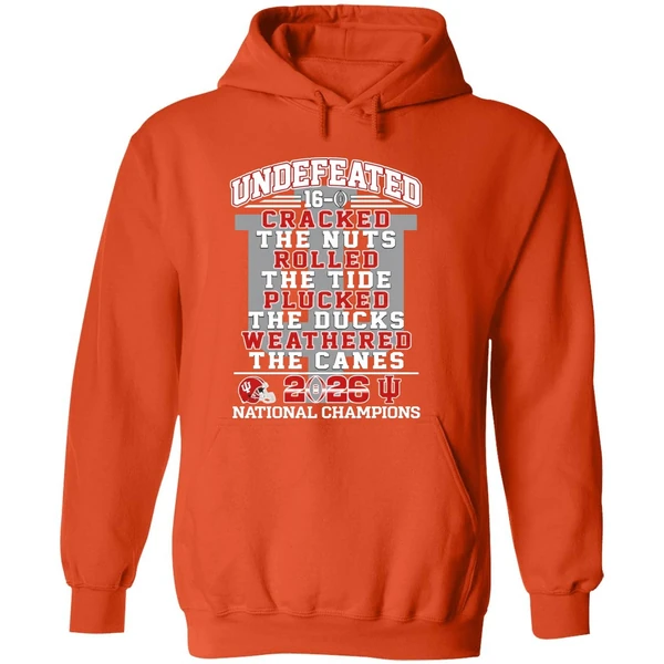 Undefeated 16 0 Indiana Hoosiers Cracked The Nuts Rolled The Tide Plucked Hoodie - Image 6