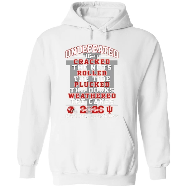 Undefeated 16 0 Indiana Hoosiers Cracked The Nuts Rolled The Tide Plucked Hoodie - Image 8