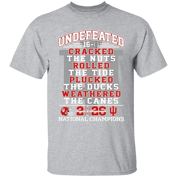 Undefeated 16 0 Indiana Hoosiers Cracked The Nuts Rolled The Tide Plucked Shirt - Image 9