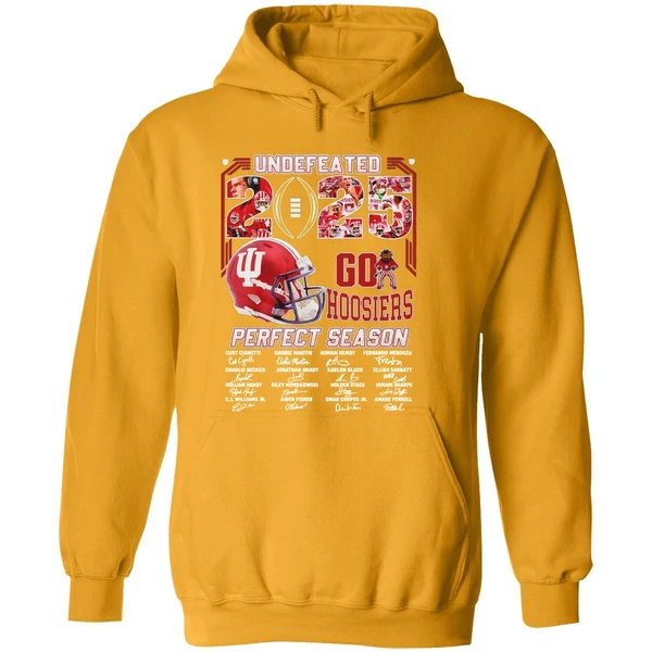 Undefeated 2025 Perfect Season Go Hoosiers Signature Hoodie