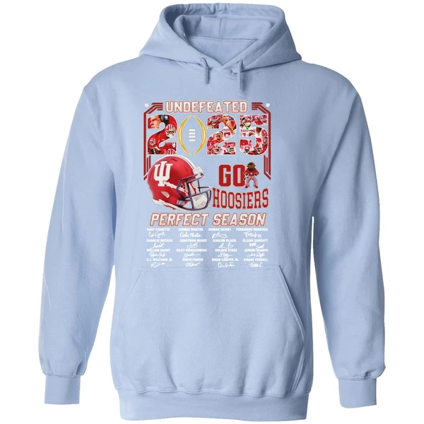 Undefeated 2025 Perfect Season Go Hoosiers Signature Hoodie - Image 4