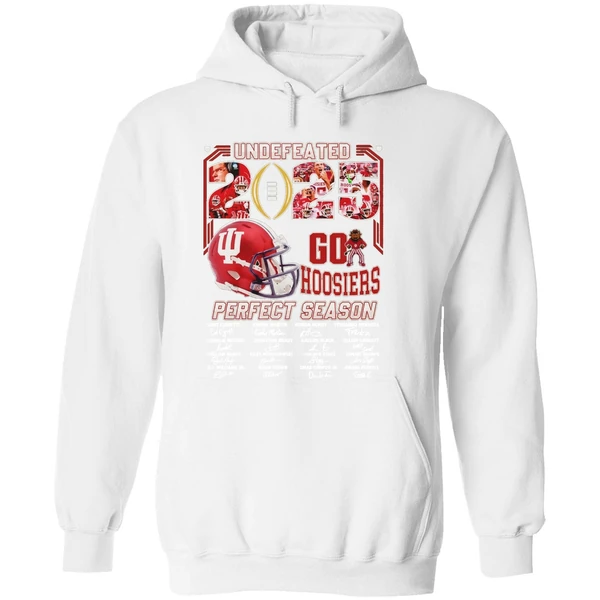 Undefeated 2025 Perfect Season Go Hoosiers Signature Hoodie - Image 8