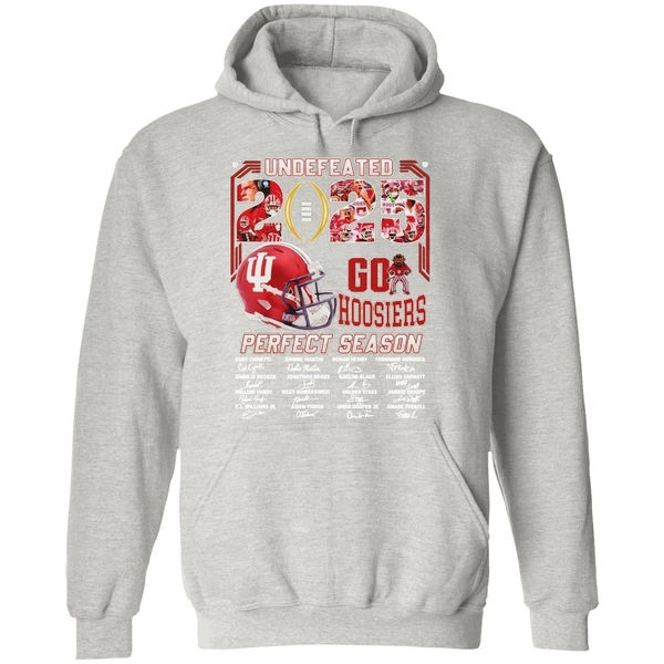 Undefeated 2025 Perfect Season Go Hoosiers Signature Hoodie - Image 9