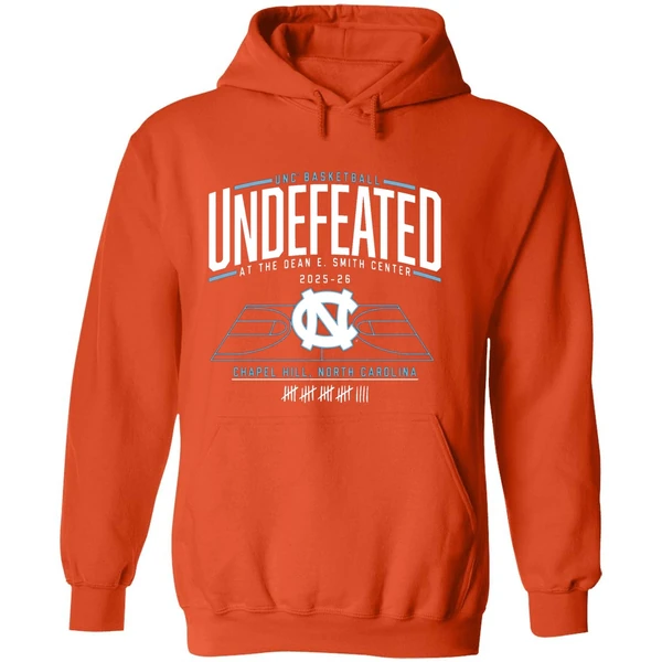 Undefeated At The Dean E Smith Center North Carolina Tar Heels Basketball 2025 2026 Hoodie - Image 6