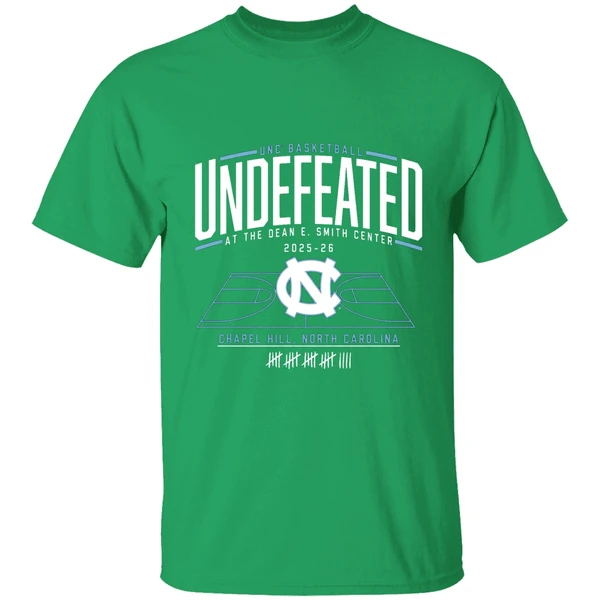 Undefeated At The Dean E Smith Center North Carolina Tar Heels Basketball 2025 2026 Shirt - Image 2