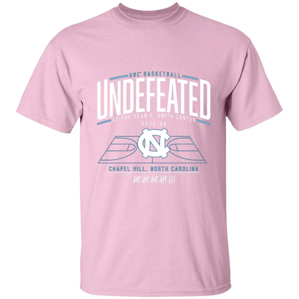 Undefeated At The Dean E Smith Center North Carolina Tar Heels Basketball 2025 2026 Shirt - Image 3