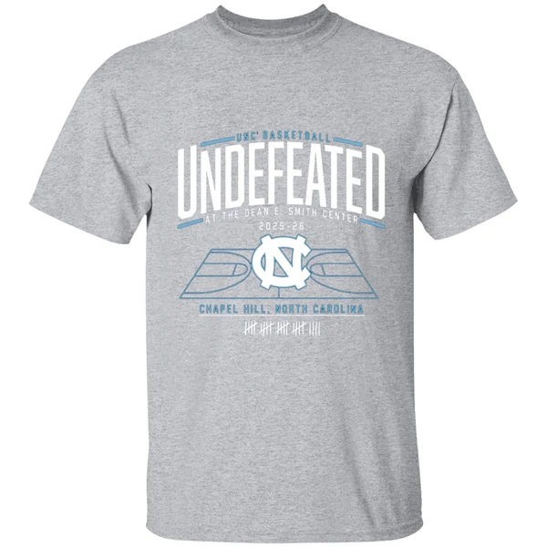 Undefeated At The Dean E Smith Center North Carolina Tar Heels Basketball 2025 2026 Shirt - Image 9
