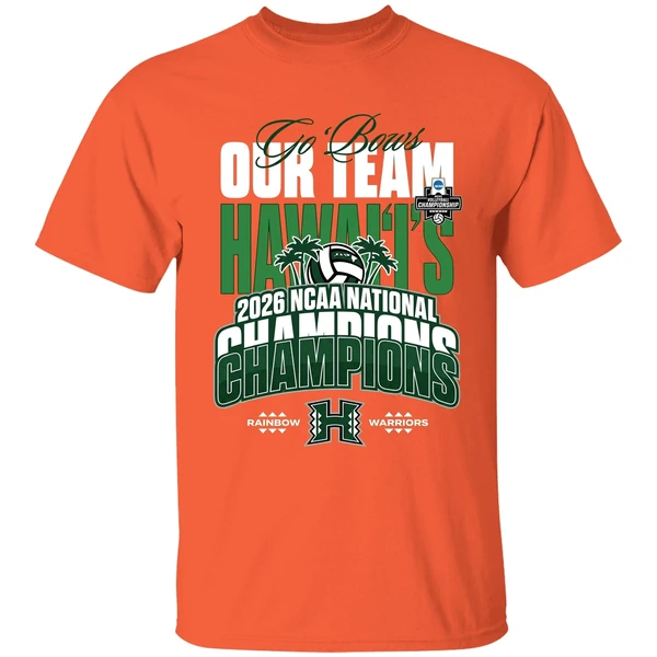 university of hawaii ncaa 2026 mens volleyball national champions shirt orange