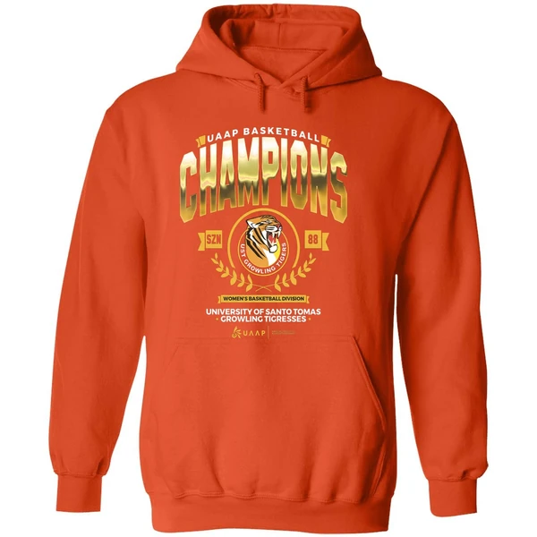 University Of Santo Tomas Growling Tigresses Uaap Basketball Champions Hoodie - Image 6