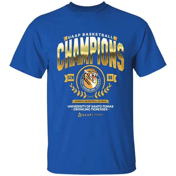 University Of Santo Tomas Growling Tigresses Uaap Basketball Champions Shirt - Image 8
