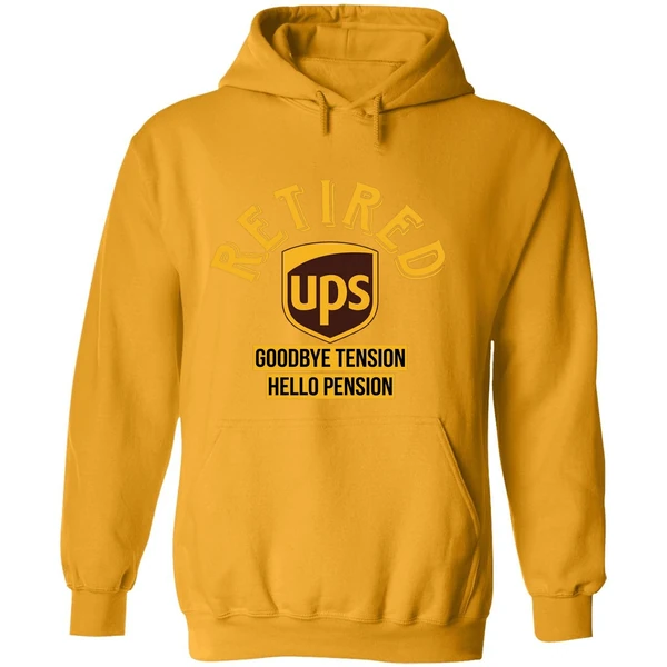Ups Retired Goodbye Tension Hello Pension Hoodie