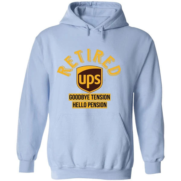 Ups Retired Goodbye Tension Hello Pension Hoodie - Image 4