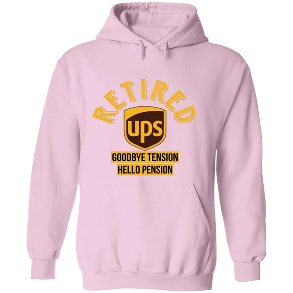 Ups Retired Goodbye Tension Hello Pension Hoodie - Image 5