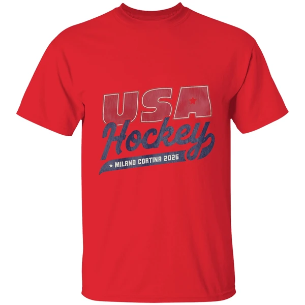 Usa Hockey 2026 Milano Cortina Logo Shirt - Image 4