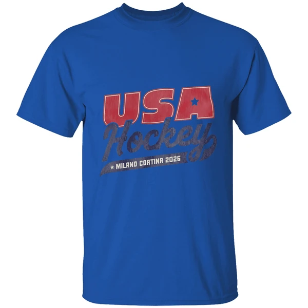 Usa Hockey 2026 Milano Cortina Logo Shirt - Image 5