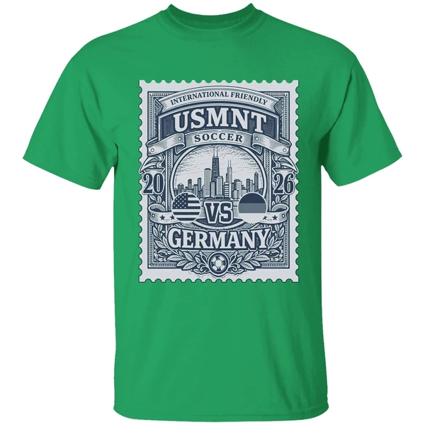 Usmnt Vs Germany 2026 International Friendly Match Up Stamp Shirt - Image 2