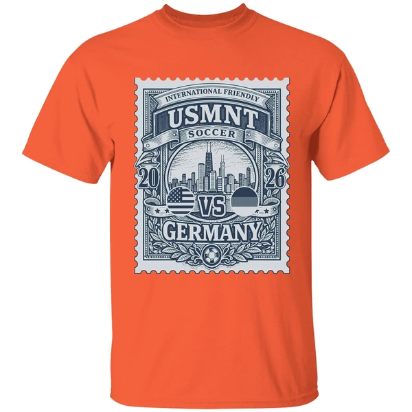 Usmnt Vs Germany 2026 International Friendly Match Up Stamp Shirt - Image 6