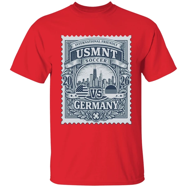 Usmnt Vs Germany 2026 International Friendly Match Up Stamp Shirt - Image 7