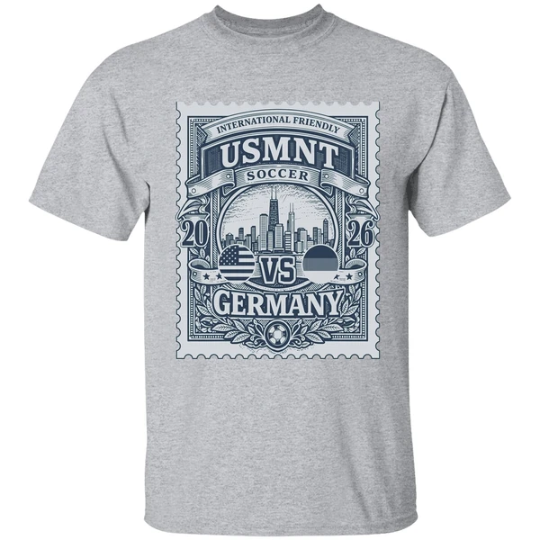 Usmnt Vs Germany 2026 International Friendly Match Up Stamp Shirt - Image 9